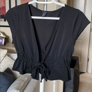 Forever 21 Tie Front Crop Top
